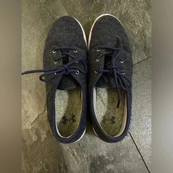 Women’s Under Armour Street Encounter Wool Navy Blue Casual Boat Shoes Size 9 - Picture 5 of 7